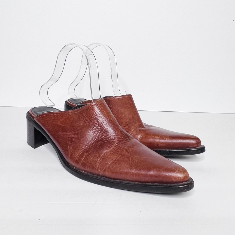 Steve Madden Chestnut Leather Clogs